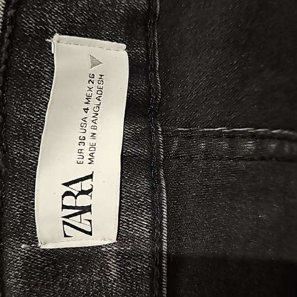 🌞Zara High Rise Fit & Flare Stretch Jeans  Full Length Size 4 - Picture 13 of 14